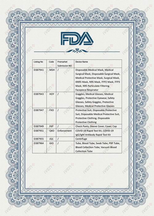 FDA证书 ശരി-2